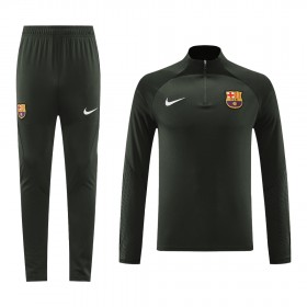 Barcelone Kit Quarter Zip Sweat d'Entraînement Verte 2023-24